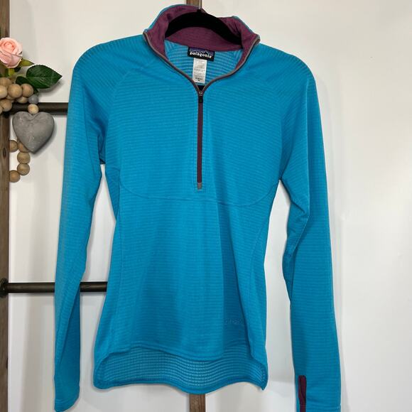 Patagonia‎ Capilene Expedition Weight 1/4 Zip Blue Size Medium - Picture 2 of 7